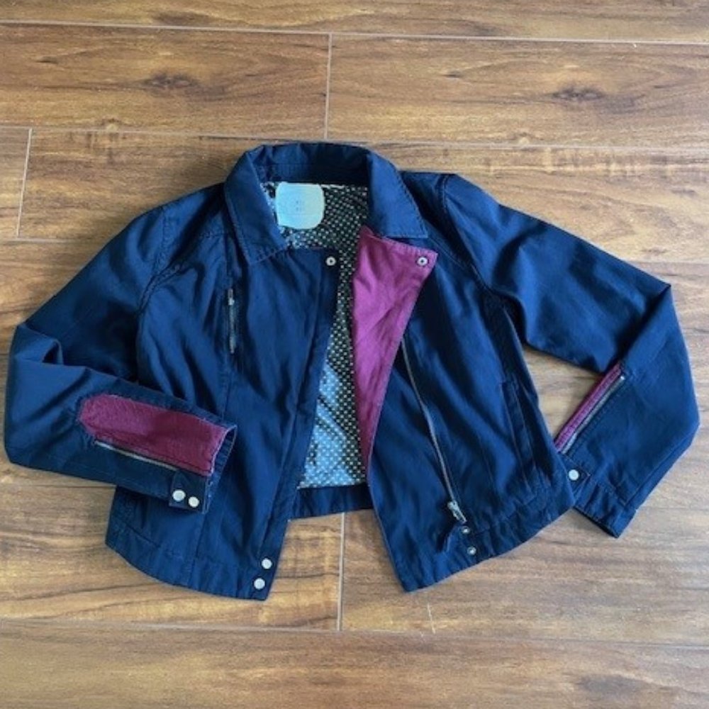 Hei Hei Anthropologie Cotton blend Moto Jacket